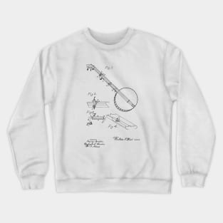 Musical Instrument vintage Patent Drawing Crewneck Sweatshirt